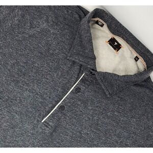 Left Coast Tee Polo Shirt Men's XXL 2XL Gray Short Sleeve 100%‎ Cotton Peru EUC